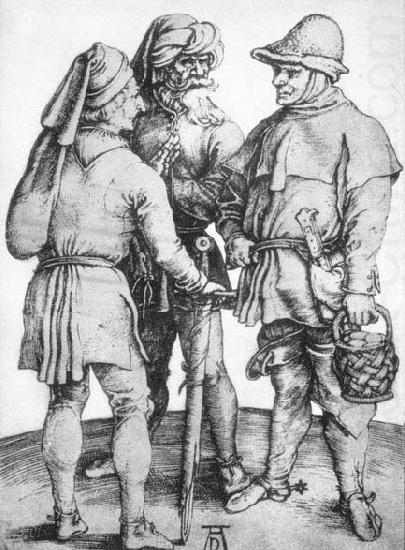 Three Peasants in Conversation, Albrecht Durer